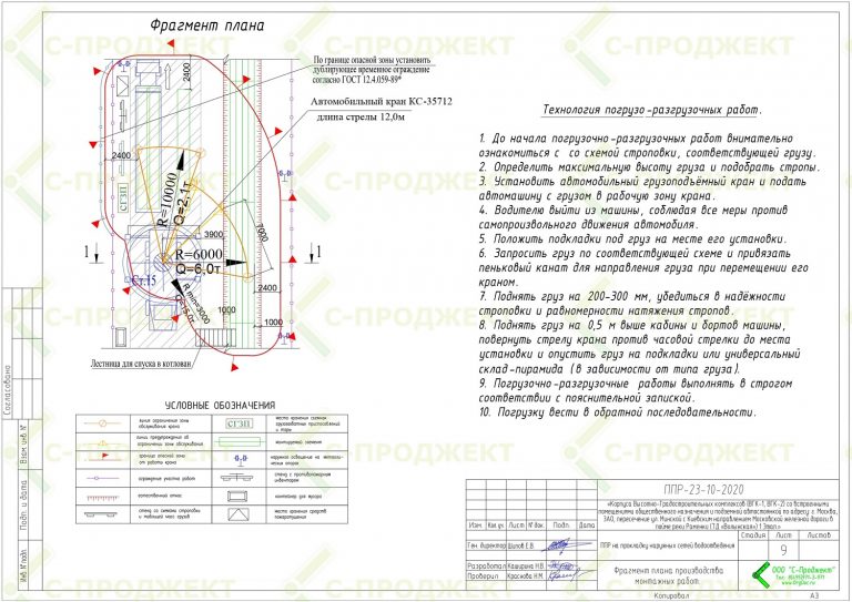 разработка проекта производства работ